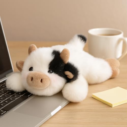 Mushymallow Cow Plush Toy – Soft Weighted Stuffed Animal for Stress Relief