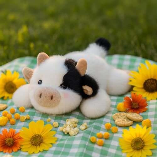 Mushymallow Cow Plush Toy – Soft Weighted Stuffed Animal for Stress Relief