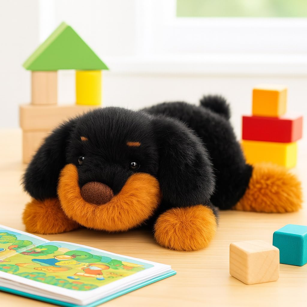 Mushymallow Weighted Plush Dachshund - Soft Stuffed Animal with Calming Scent, Cute Gift for Kids and Adults