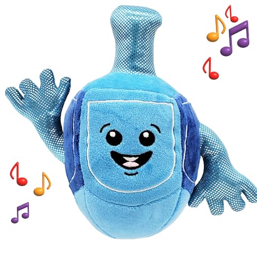 Musical Plush Dreidel Toy for Kids – Plays Two Hanukkah Songs, Soft & Squeezable