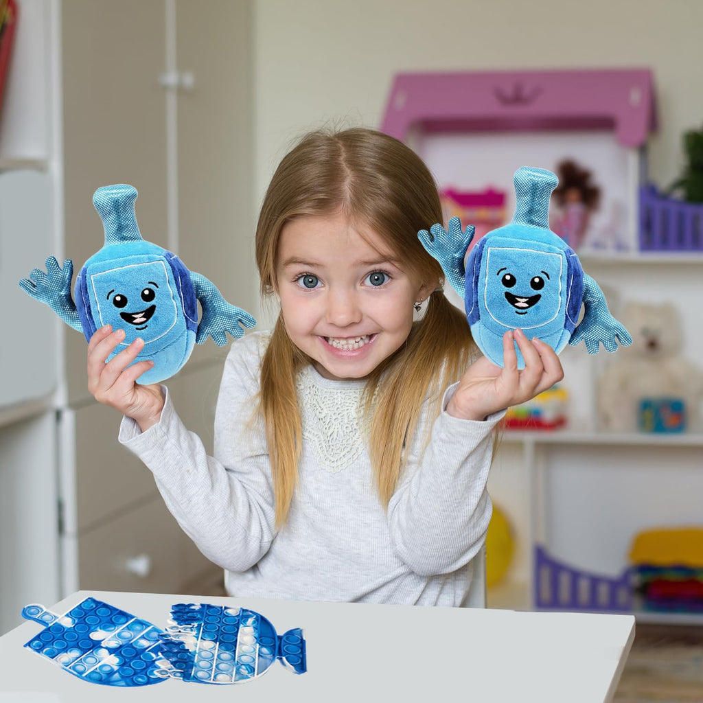 Musical Plush Dreidel Toy for Kids – Plays Two Hanukkah Songs, Soft & Squeezable