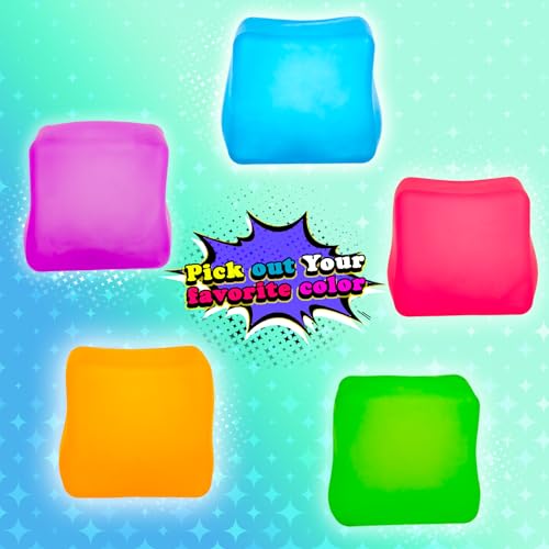 MUYMUT Sensory Stress Cube – Blue, 1-Pack: High-Density Gel Fidget Toy for Anxiety Relief with Slow-Rebound Design