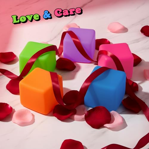 MUYMUT Sensory Stress Cube – High-Density Gel Filled Squishy Toy, Pink, 1-Pack for Anxiety Relief and Focus
