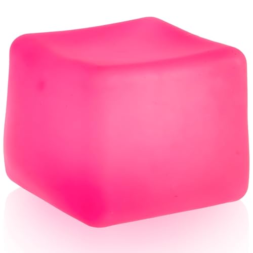 MUYMUT Sensory Stress Cube – High-Density Gel Filled Squishy Toy, Pink, 1-Pack for Anxiety Relief and Focus