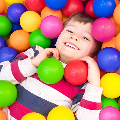 MW SPORTS 50 Ball Pit Balls for Toddlers & Kids – Crush Proof, BPA-Free, with Storage Bag