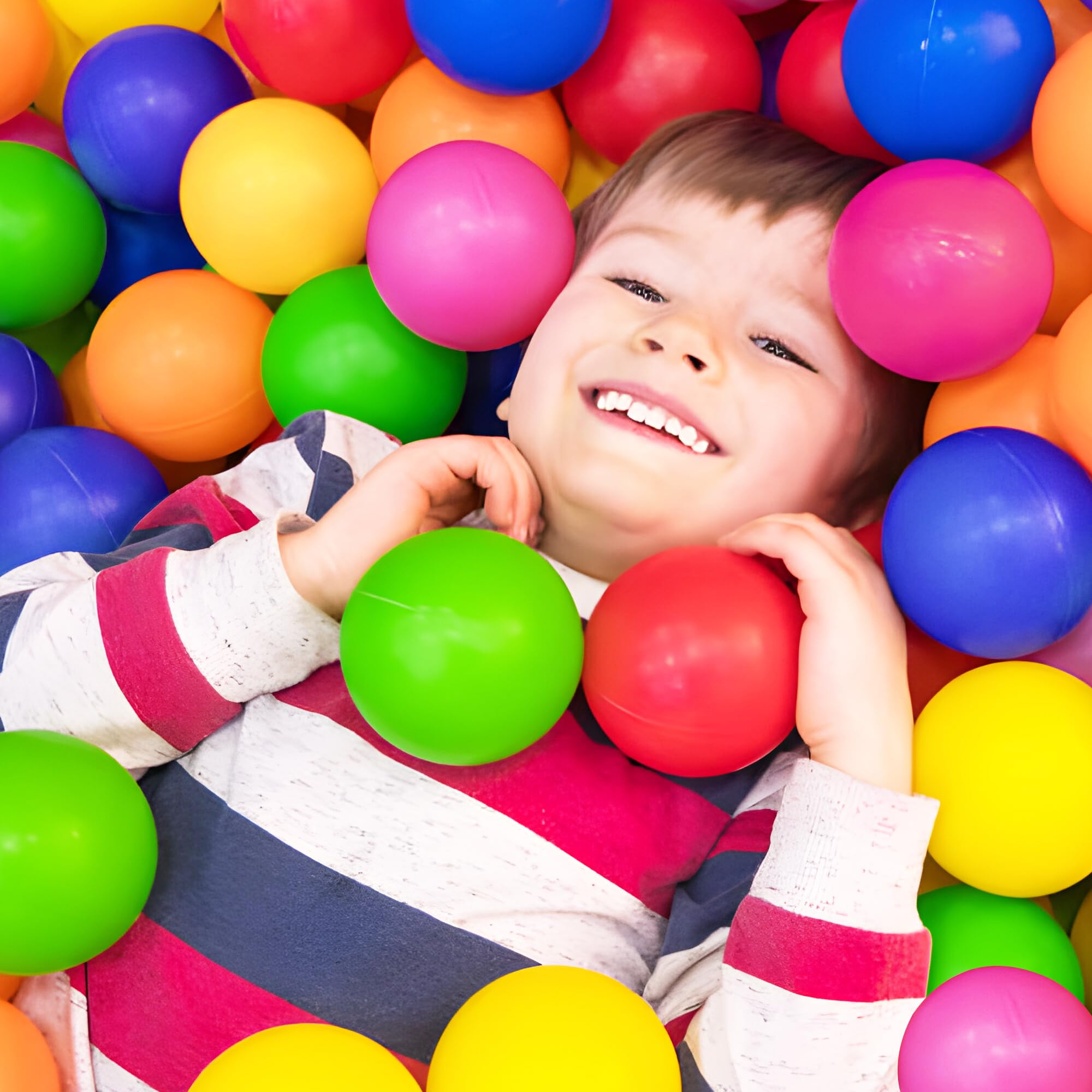 MW SPORTS 50 Ball Pit Balls for Toddlers & Kids – Crush Proof, BPA-Free, with Storage Bag