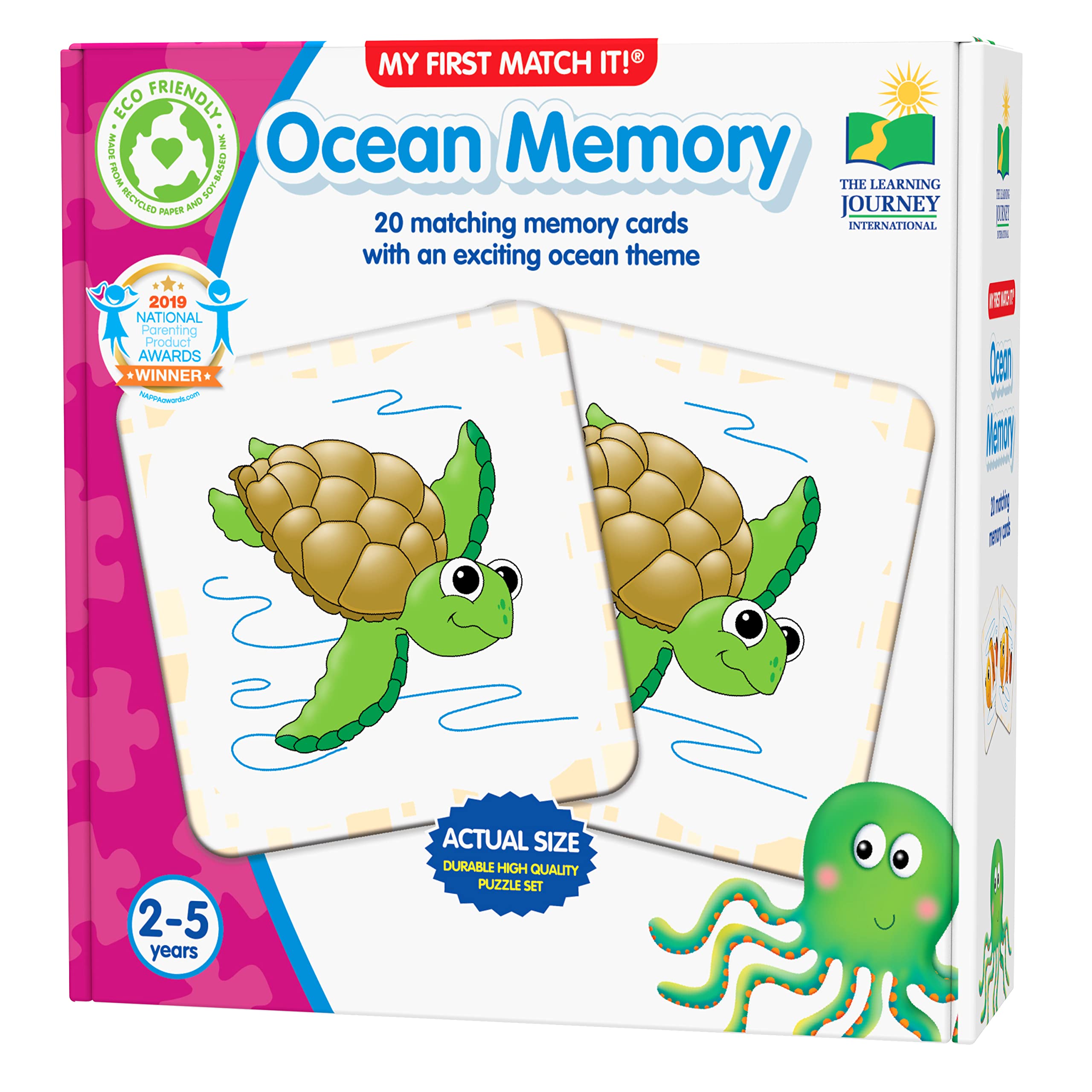 My First Memory Game Ocean Memory – 20 Card Matching Game for Toddlers Ages 2+ by The Learning Journey