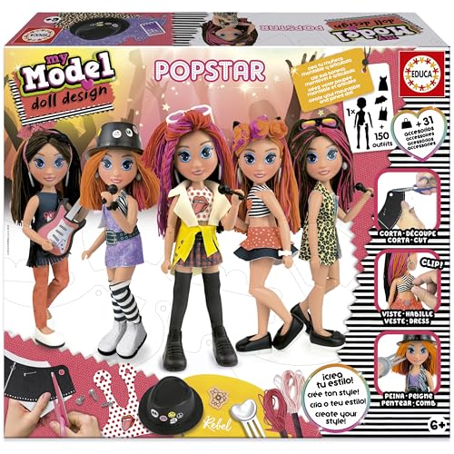My Model Doll Design POP Star by Educa - Create 150+ Looks with No-Sew Fashion