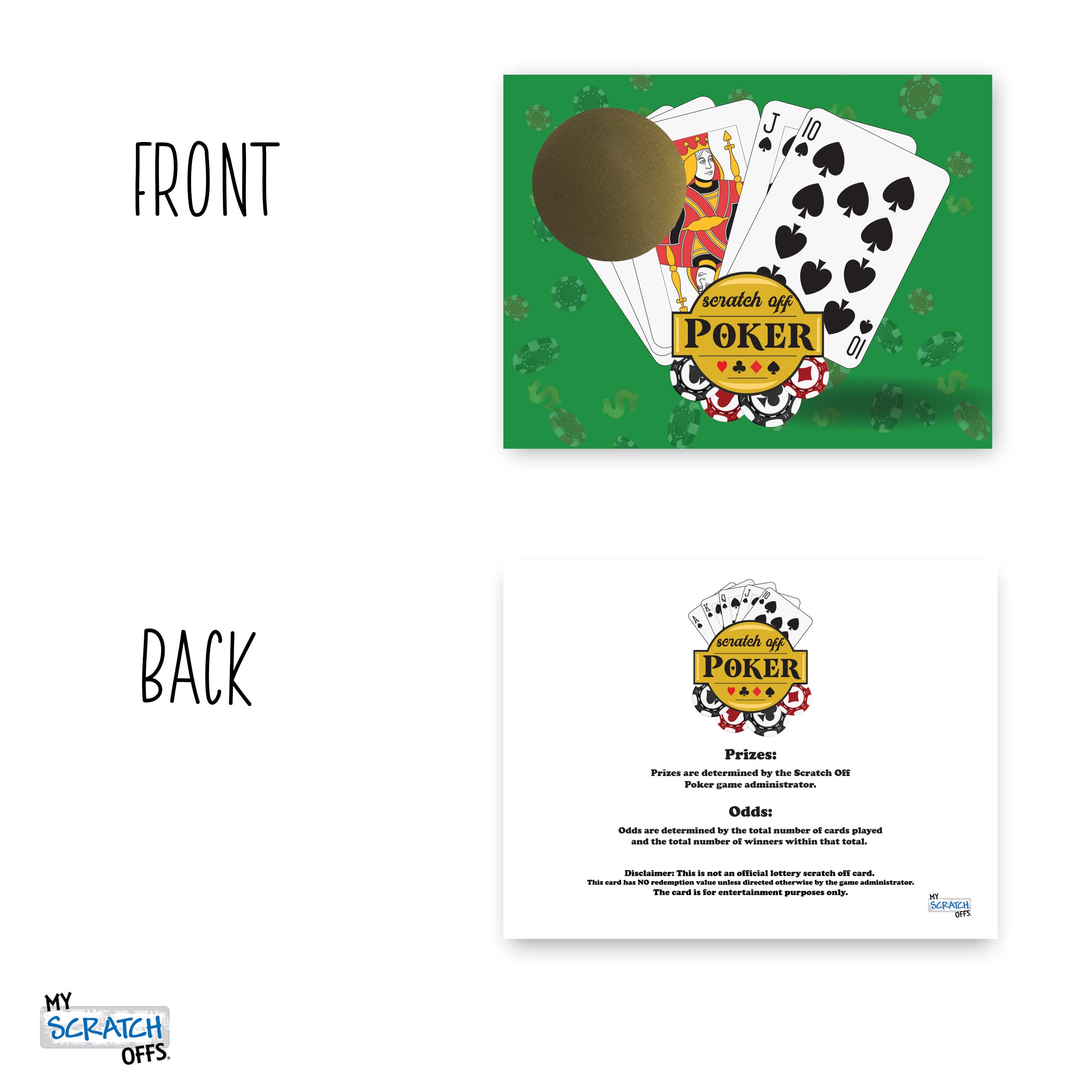 My Scratch Offs Casino Night Poker Scratch Off Cards – 26 Pack