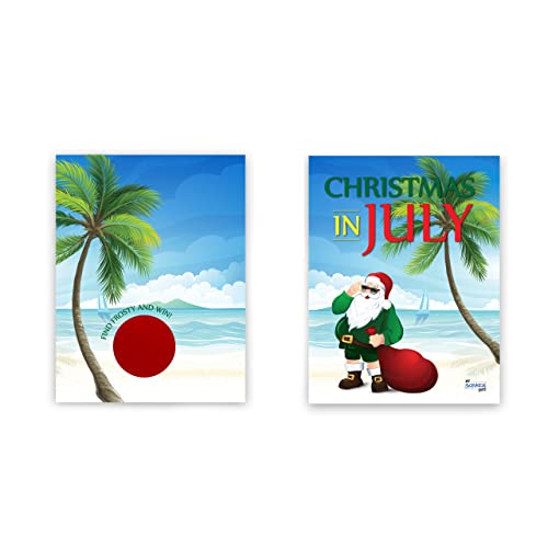 My Scratch Offs Christmas in July Scratch Off Cards (26 Pack) – Palm Tree Santa Design