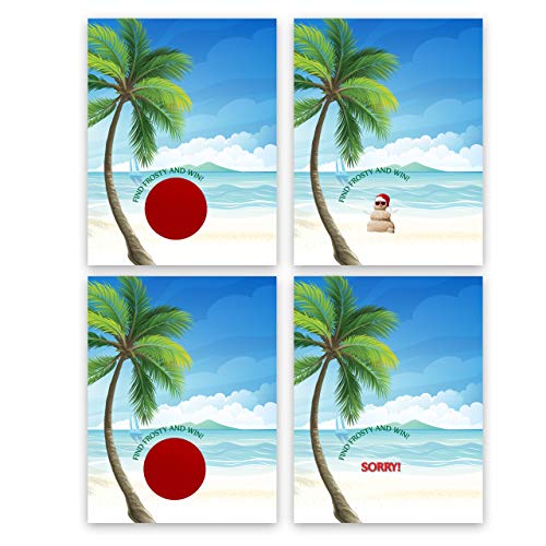 My Scratch Offs Christmas in July Scratch Off Cards (26 Pack) – Palm Tree Santa Design