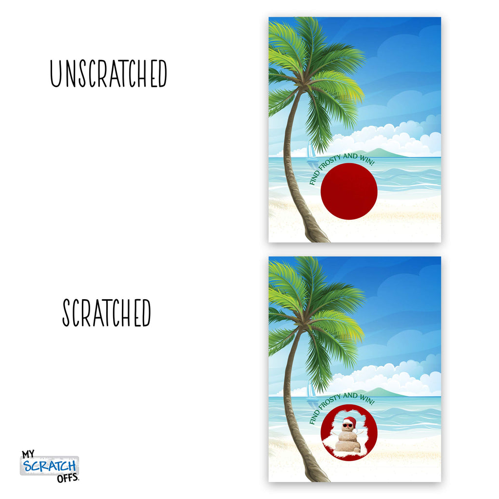 My Scratch Offs Christmas in July Scratch Off Cards (26 Pack) – Palm Tree Santa Design
