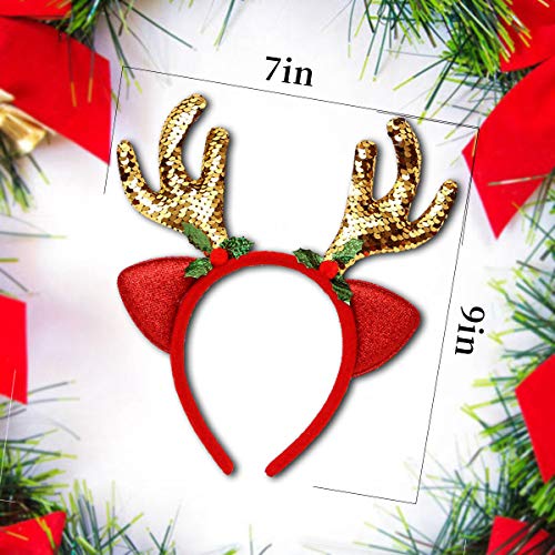 Myuilor Reindeer Antlers Headband – Comfortable One-Size-Fits-Most for Christmas and Easter Parties