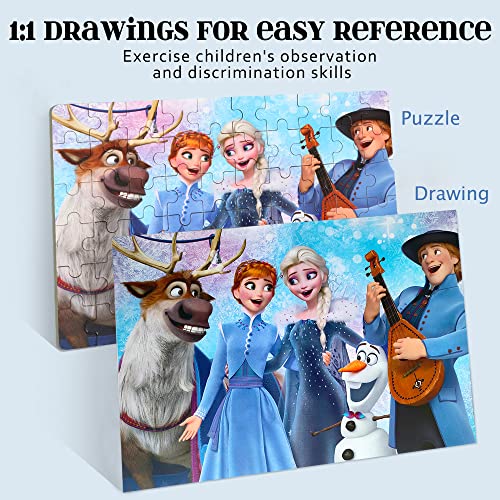 MZZOTOY 60-Piece Jigsaw Puzzle for Kids Ages 4-8 in Metal Box – Educational Toy with Numbered Pieces