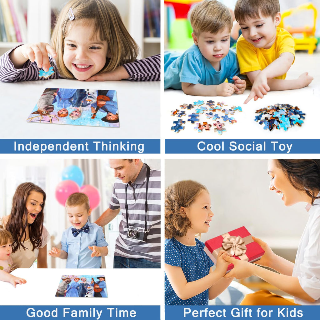 MZZOTOY 60-Piece Jigsaw Puzzle for Kids Ages 4-8 in Metal Box – Educational Toy with Numbered Pieces