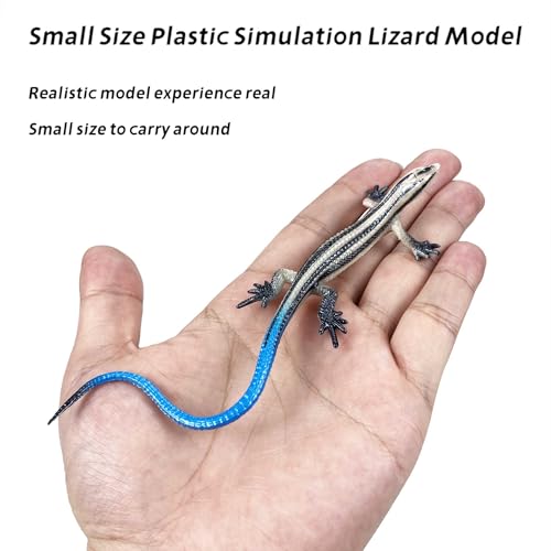 NAKIMO 4-Pack Realistic Plastic Lizard Toys - Fake Lizards for Cake Decor, Prank Props, Educational Reptile Figurines