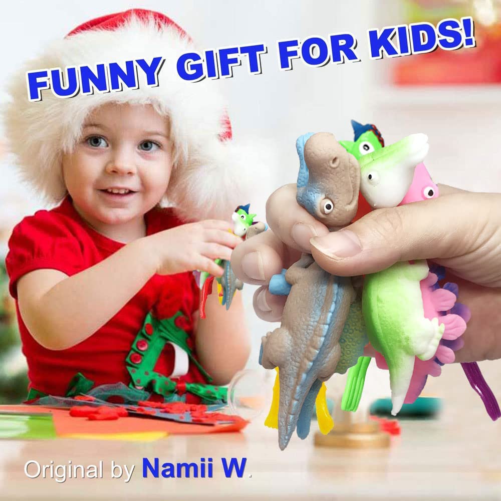 Namii W Rubber Chicken Slingshot and Dinosaur Catapult Toys for Kids - Pack of 10 (4 Chickens + 6 Dinosaurs)