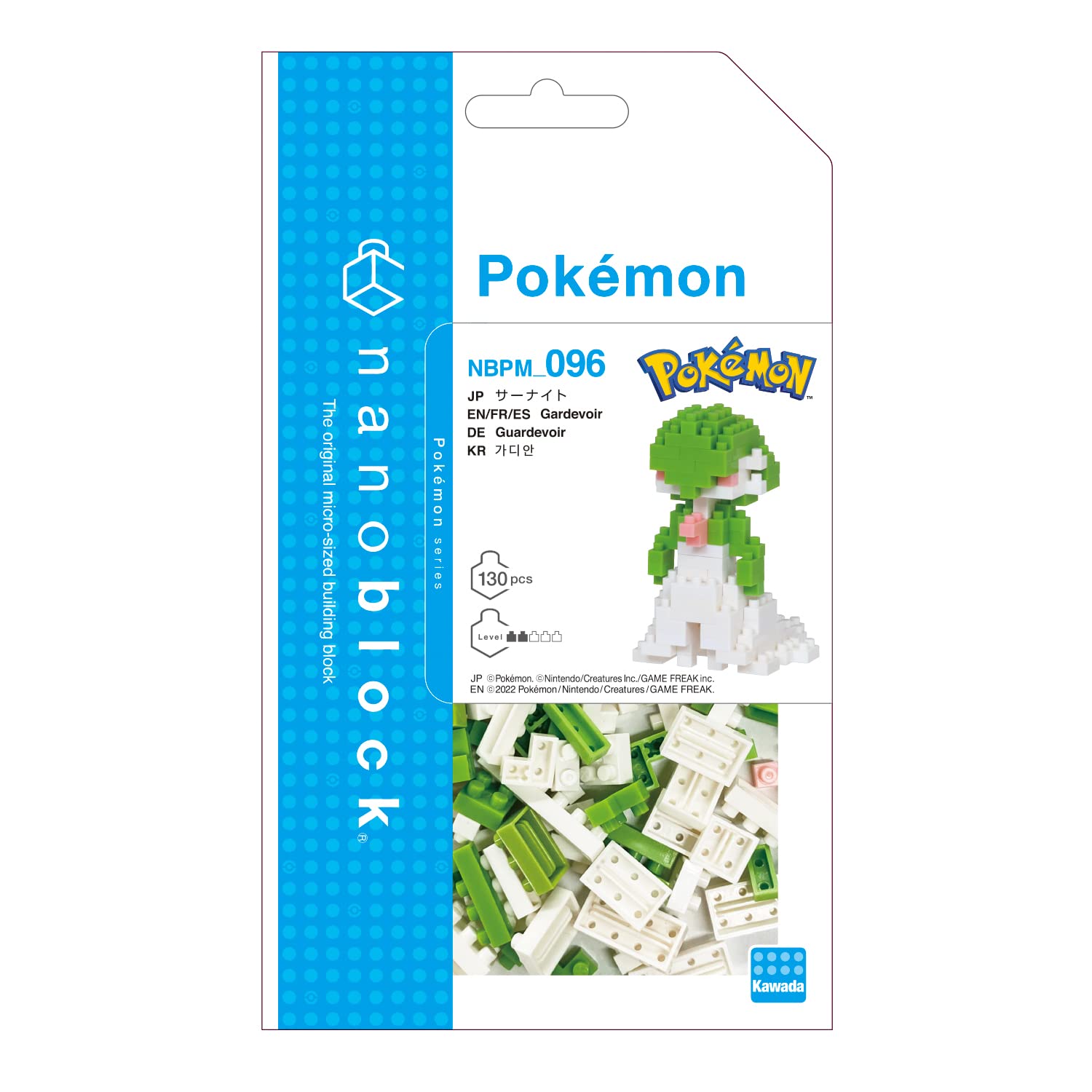 nanoblock Gardevoir Pokémon Building Kit – 130 Pieces, Level 2 Difficulty, 2.55 Inches Tall