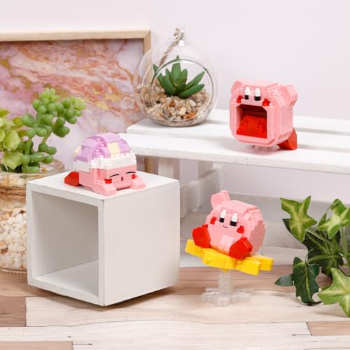 nanoblock Inhaling Kirby Building Kit – Character Collection Series with 200 Micro Bricks