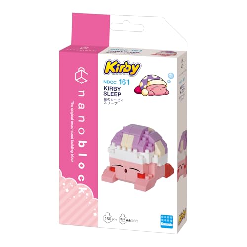 nanoblock Kirby Sleeping Kirby Character Collection Building Kit – 160 Piece Micro Building Block Set