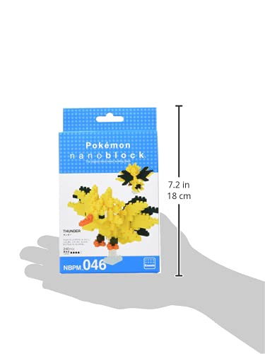 nanoblock Pokémon Zapdos Building Kit – 240 Pieces, 2.8 Inch Model