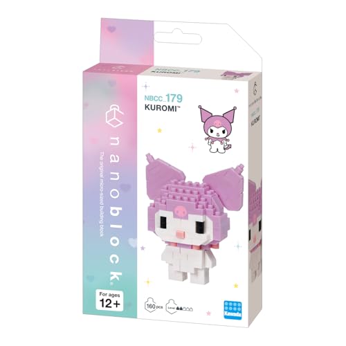 nanoblock Sanrio Kuromi Character Collection Building Kit – 160 Pieces, Level 2 Difficulty