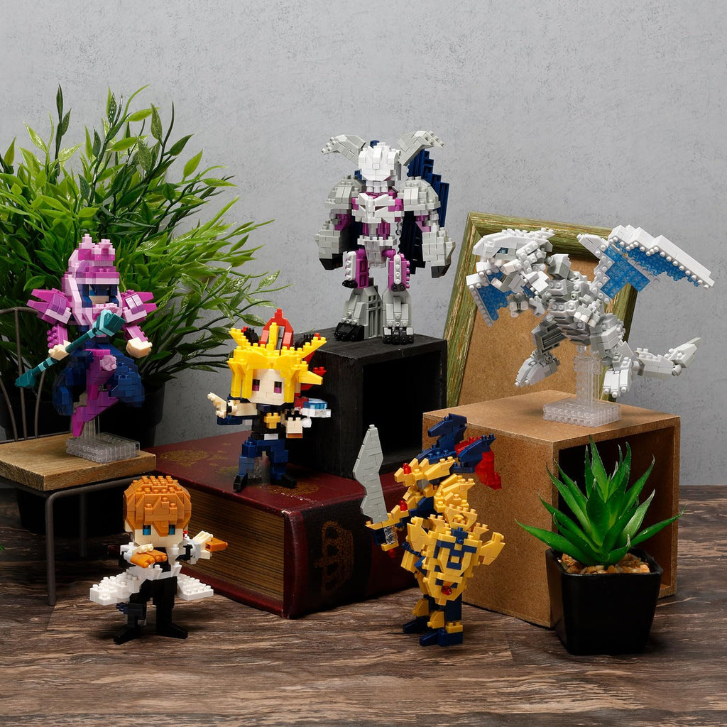 nanoblock Yu-Gi-Oh! Blue-Eyes White Dragon Building Kit – 350 Pieces, Entry-Level Micro Block Set