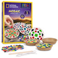 National Geographic Mosaic Kit – Create 3 Glass Tile Art Projects with Templates, Plaster & Hanging Cords for Ages 8+