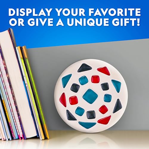 National Geographic Mosaic Kit – Create 3 Glass Tile Art Projects with Templates, Plaster & Hanging Cords for Ages 8+
