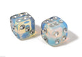 Natural Hand Carved Opalite Gemstone Dice – 15mm (0.59in) Six-Sided Pair by Yephac