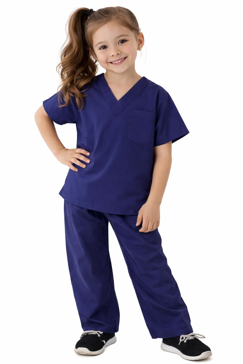 Natural Uniforms Kids Scrub Set - Soft Touch Role Play Costume in True Navy (Size 7)