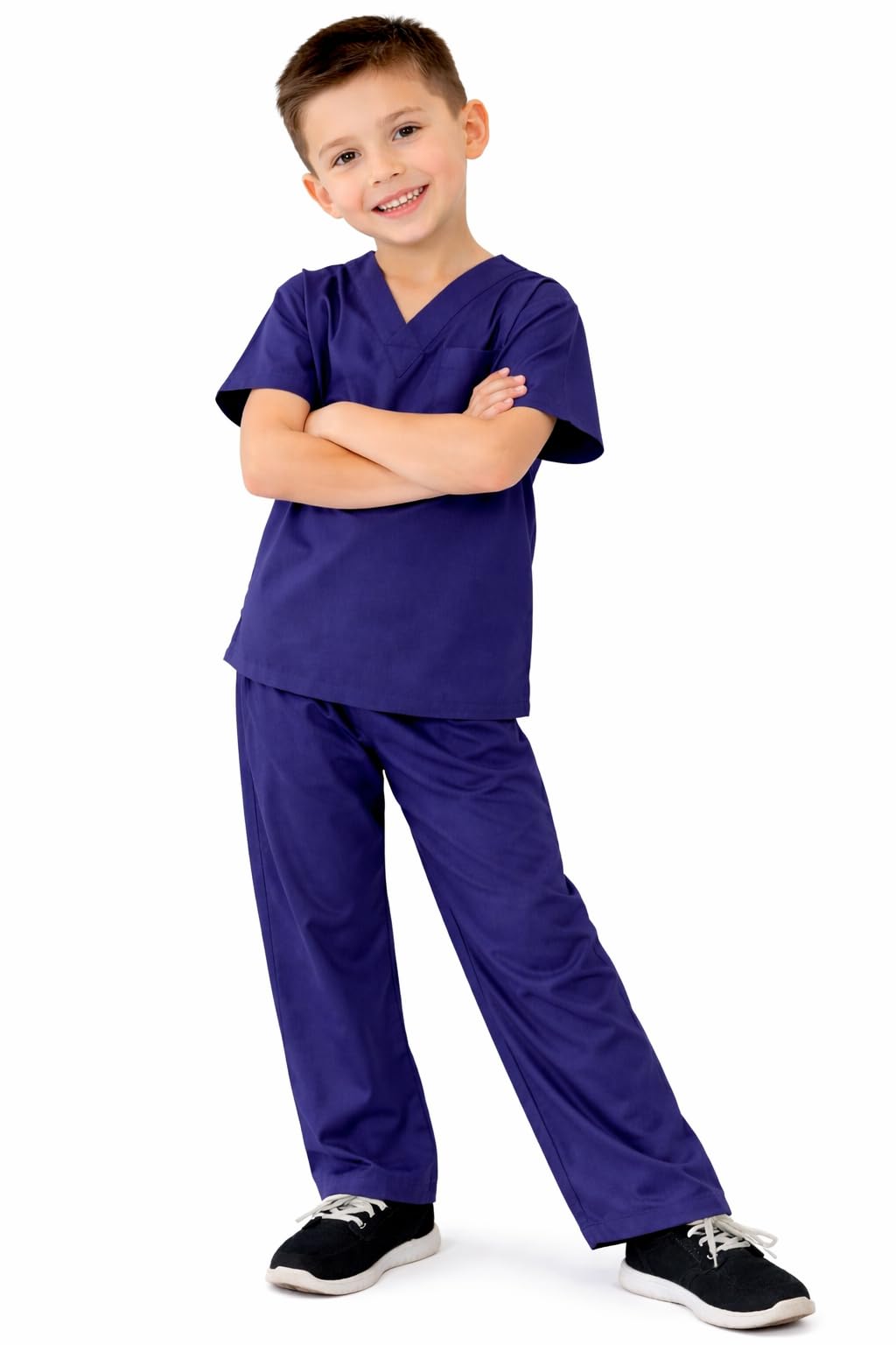 Natural Uniforms Kids Scrub Set - Soft Touch Role Play Costume in True Navy (Size 7)