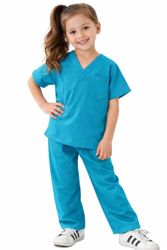 Natural Uniforms Kids Scrub Set – Soft Touch Teal 8/10 Role Play Costume