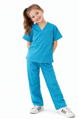 Natural Uniforms Kids Scrub Set – Soft Touch Teal 8/10 Role Play Costume