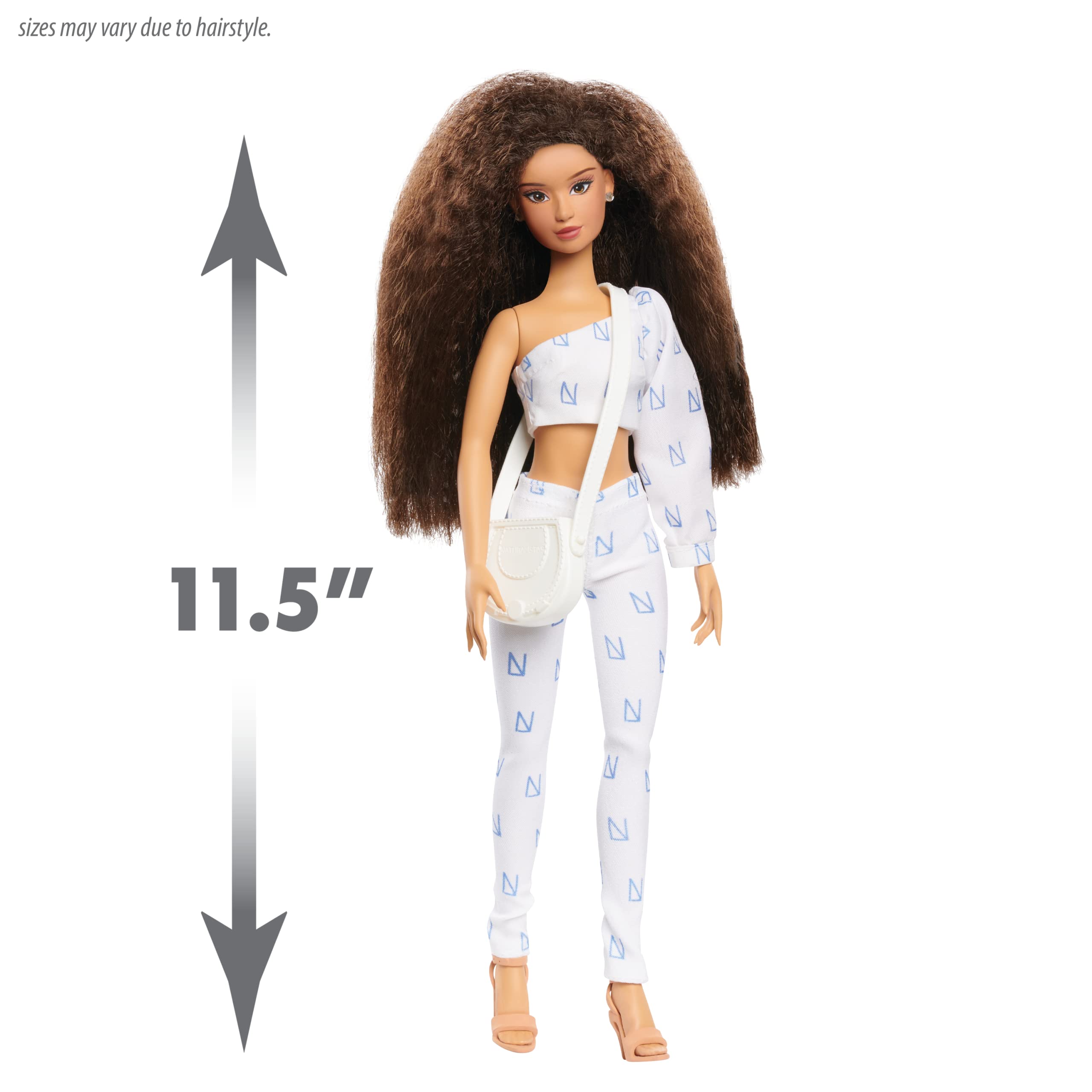 Naturalistas Kelsey 11.5-Inch Fashion Doll with 4B Textured Hair, Light Brown Skin, and Poseable Body