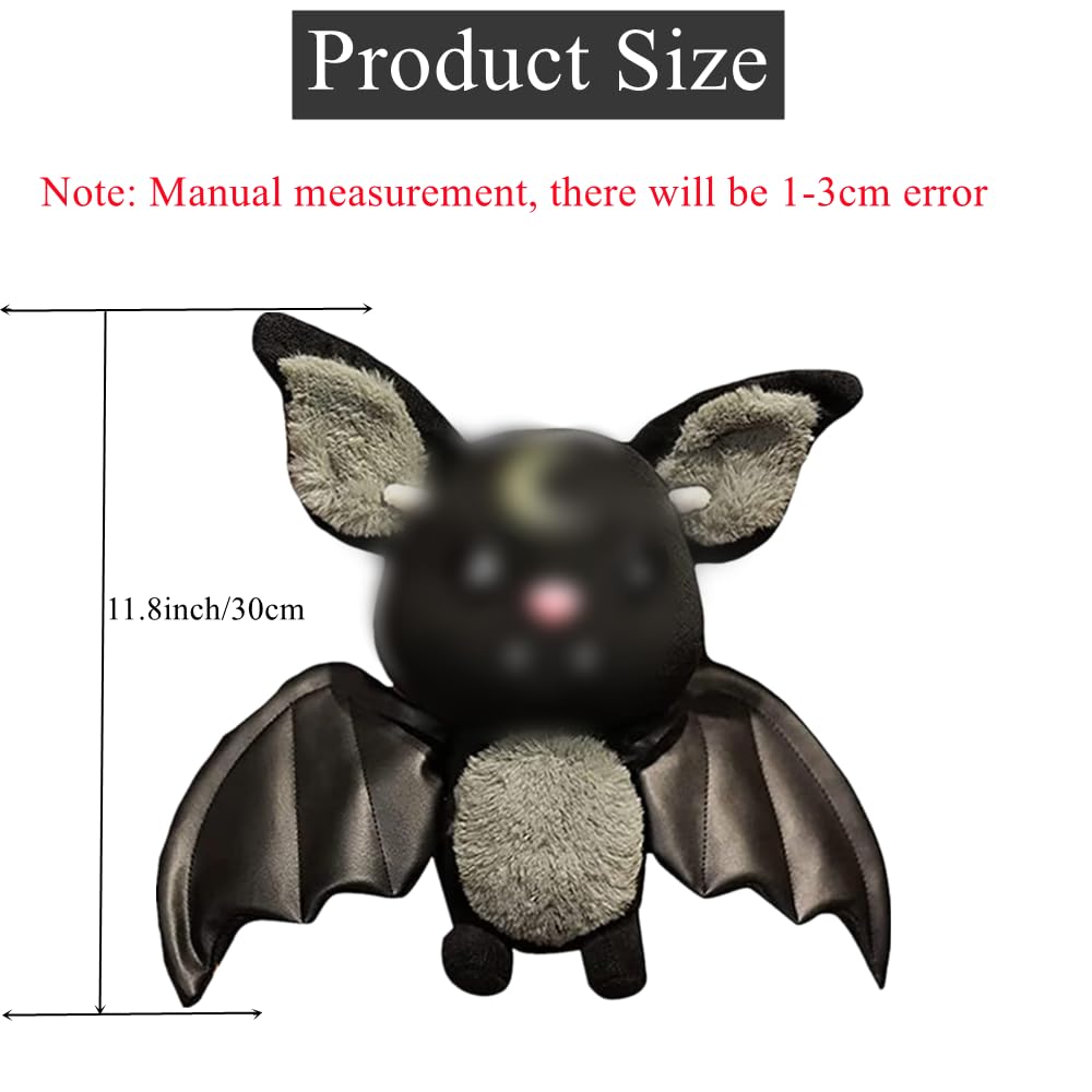 NatureMan 11.8-Inch Black Bat Plush – Soft Halloween Stuffed Animal Toy