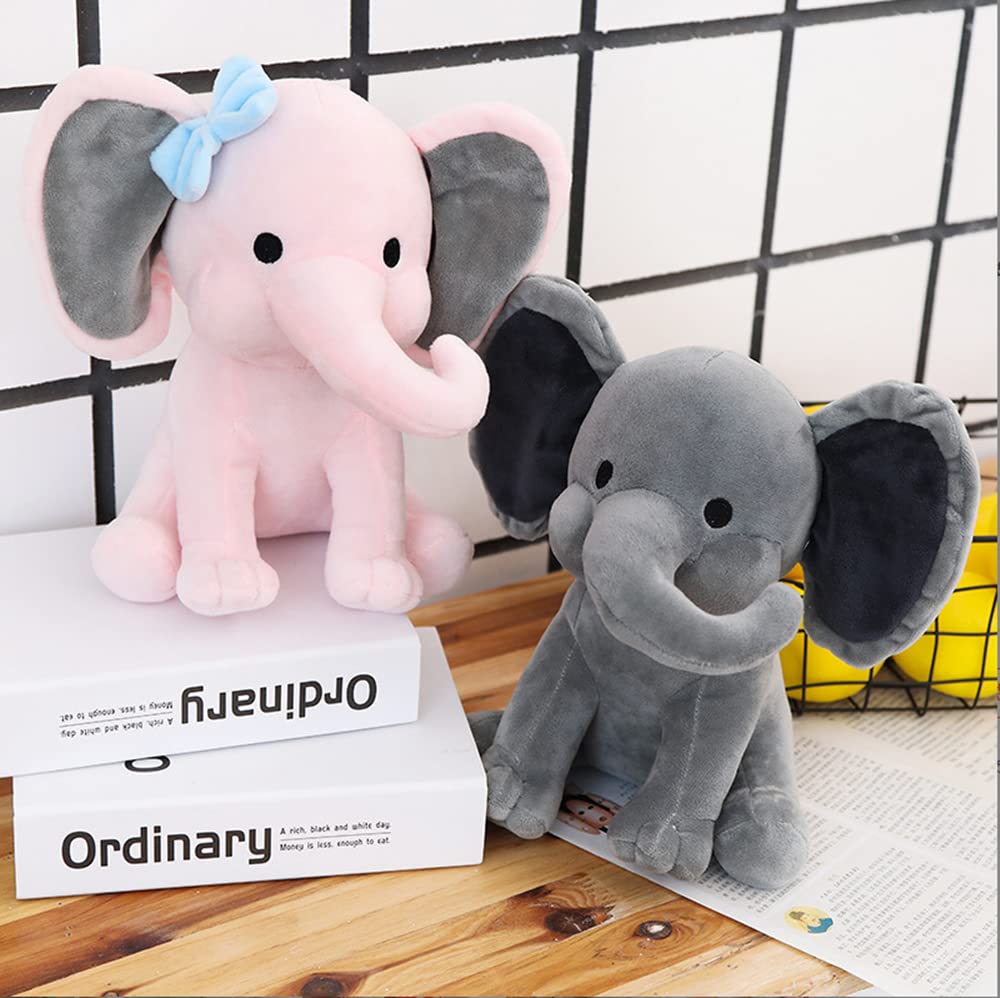 NatureMan 9.8 Inch Pink Elephant Stuffed Animal – Soft Kawaii Plush Toy for Baby, Girls, Boys, Nursery Decor and Gifts
