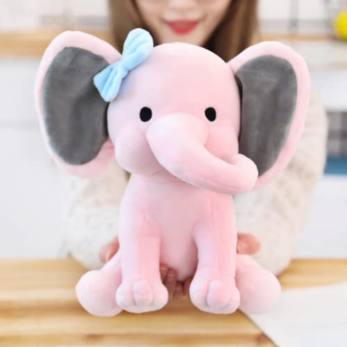 NatureMan 9.8 Inch Pink Elephant Stuffed Animal – Soft Kawaii Plush Toy for Baby, Girls, Boys, Nursery Decor and Gifts