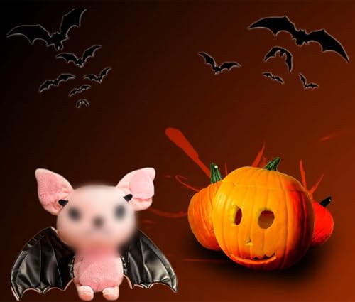 NatureMan Pink Bat Plush 11.8 Inch – Soft Stuffed Animal for Halloween Decor and Gifting