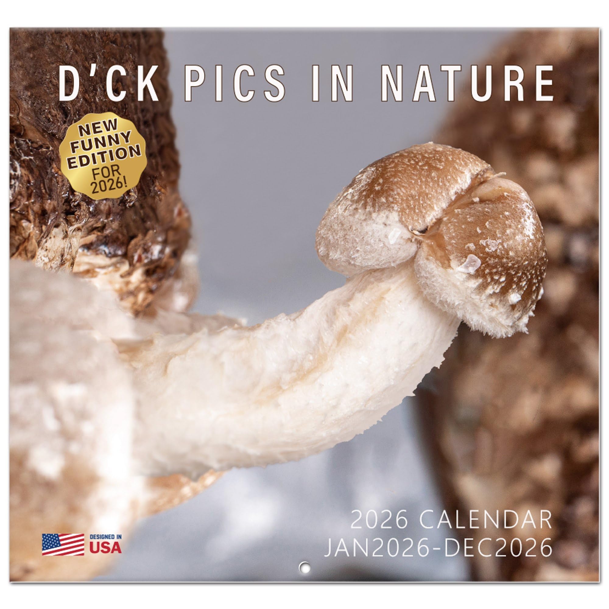 Nature's D*cks Pics Calendar 2026 – Hilarious White Elephant Gag Gift for Adults