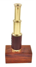 NauticalMart Antique Brass Spyglass Telescope 6" Leather with Box - Functional Vintage Replica