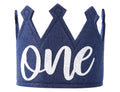 Navy Blue 1st Birthday Crown - Handmade Felt Baby Crown by WAWUO