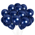 Navy Blue Metallic Balloons 36 Pack - 12 Inch Latex Balloons for Birthday Graduation Party Decorations