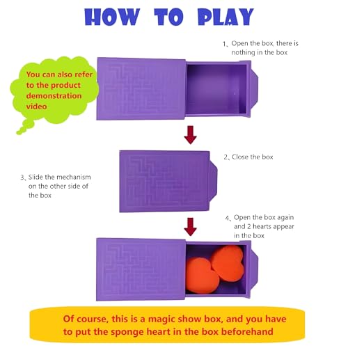 NBZOSENG Magic Trick Drawer Box – Hidden Lever Illusion Prop for Vanishing and Appearing Acts