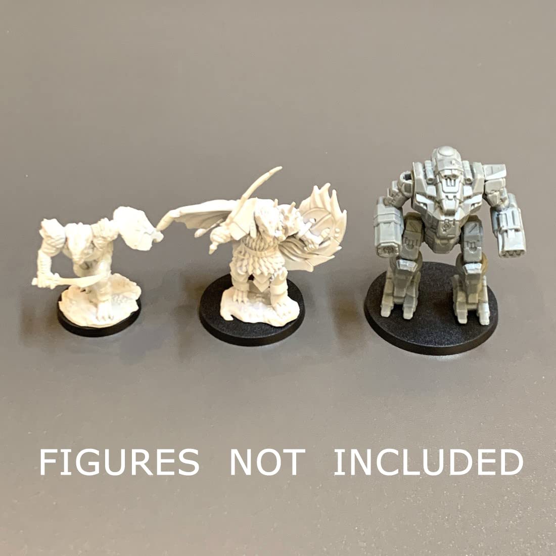 NC EBCO 50-Piece Mixed Round Plastic Model Bases (25mm/32mm/40mm) for Gaming Miniatures