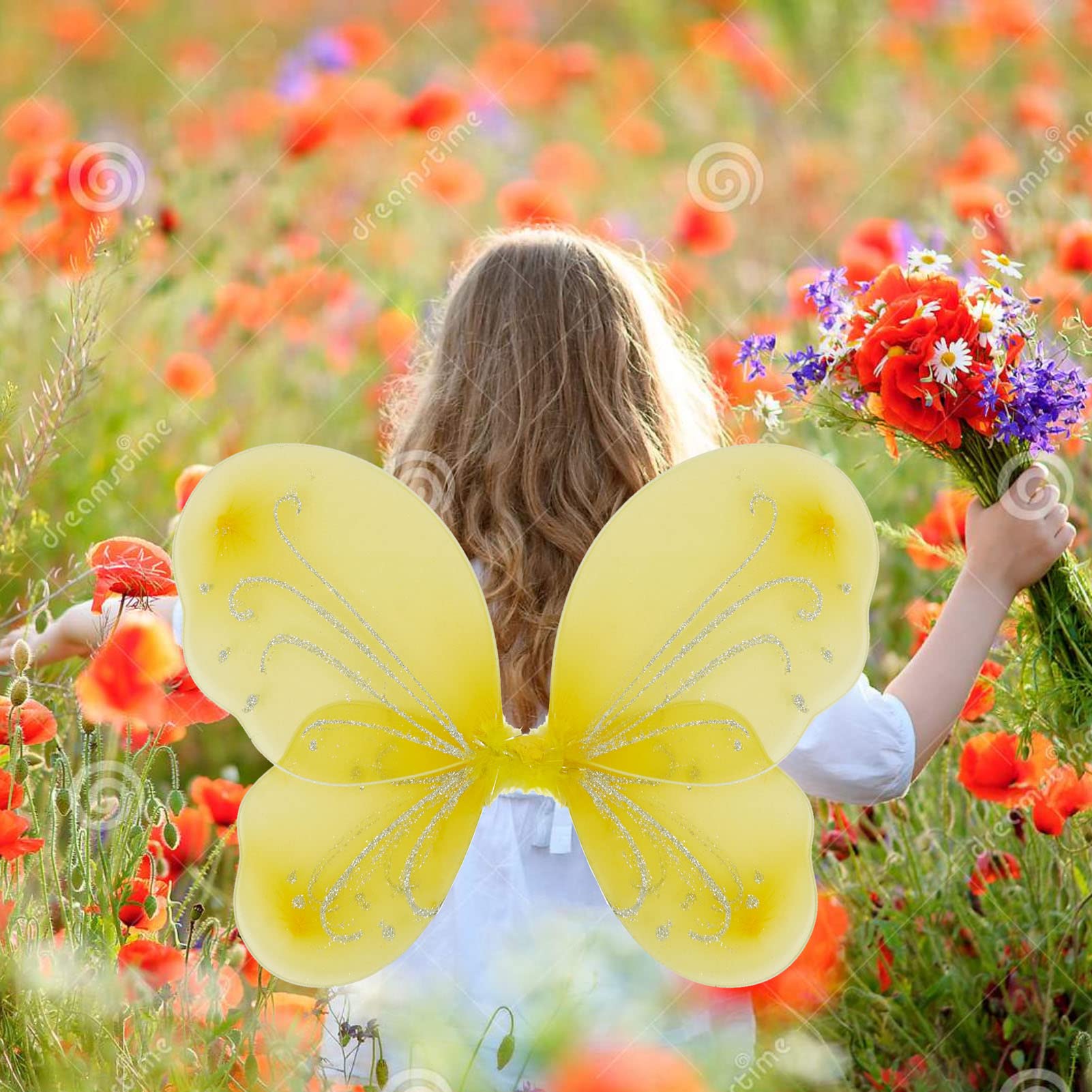 NENMATTE Fairy Wings for Girls – Sparkle Butterfly Angel Wings for Costume Dress-Up