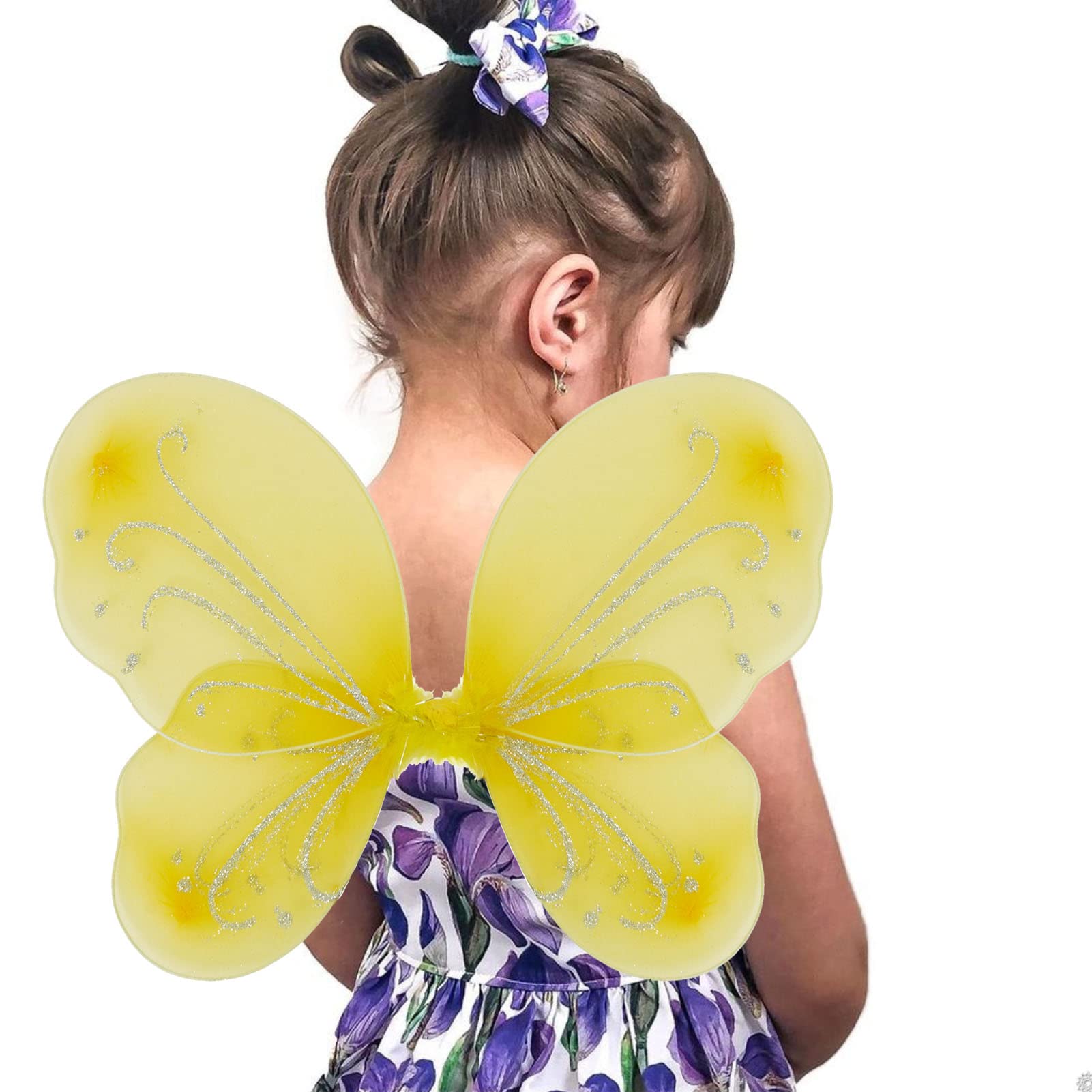 NENMATTE Fairy Wings for Girls – Sparkle Butterfly Angel Wings for Costume Dress-Up
