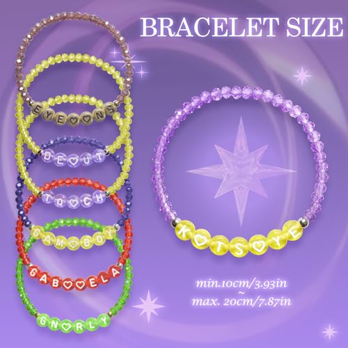 NEOVISTA KATSEYE Inspired Bracelet Set – 7 Colorful Beaded Bracelets for Eyekons, Concert Merch & Fan Gifts