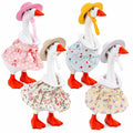 Neowedding 4-Pack Desk Goose Outfits, Floral Dresses & Hats for 7-Inch Magnetic Goose