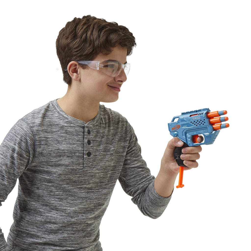 Nerf Elite 2.0 Trio SD-3 Blaster – 3-Barrel Blasting, Tactical Rail, 6 Official Darts
